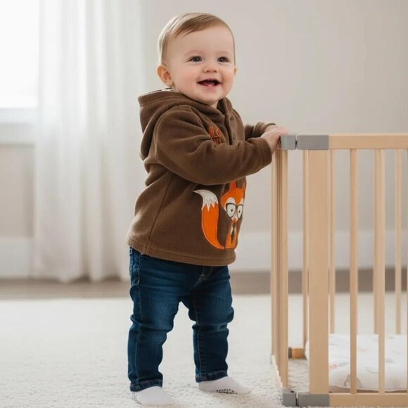 Buster Brown Soft Fleece Wild One Fox Lined Hoodie 12 Months - Picture 8 of 8